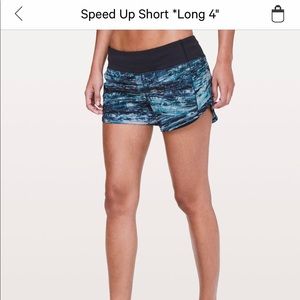 Lululemon speed up shorts “Long 4” size 4